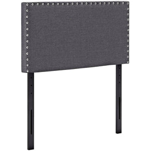 ModwayModway Phoebe Twin Upholstered Fabric Headboard MOD-5382 MOD-5382-GRY- BetterPatio.com