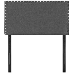 ModwayModway Phoebe Twin Upholstered Fabric Headboard MOD-5382 MOD-5382-GRY- BetterPatio.com