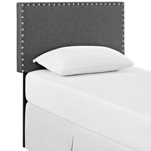 ModwayModway Phoebe Twin Upholstered Fabric Headboard MOD-5382 MOD-5382-GRY- BetterPatio.com