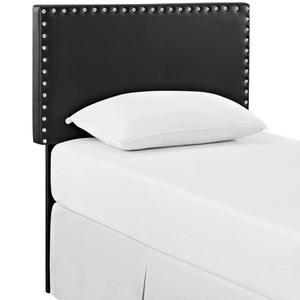 ModwayModway Phoebe Twin Upholstered Vinyl Headboard MOD-5381 MOD-5381-BLK- BetterPatio.com