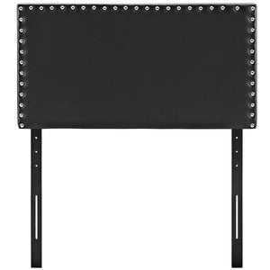 ModwayModway Phoebe Twin Upholstered Vinyl Headboard MOD-5381 MOD-5381-BLK- BetterPatio.com