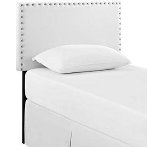 ModwayModway Phoebe Twin Upholstered Vinyl Headboard MOD-5381 MOD-5381-WHI- BetterPatio.com