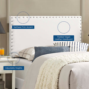 ModwayModway Phoebe Twin Upholstered Vinyl Headboard MOD-5381 MOD-5381-WHI- BetterPatio.com