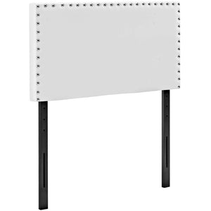 ModwayModway Phoebe Twin Upholstered Vinyl Headboard MOD-5381 MOD-5381-WHI- BetterPatio.com