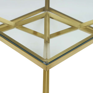 ModwayModway Point 39.5" Brushed Gold Metal Stainless Steel Coffee Table EEI-3612 EEI-3612-GLD- BetterPatio.com