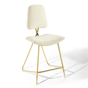 ModwayModway Ponder Performance Velvet Counter Stool EEI-3879 EEI-3879-IVO- BetterPatio.com