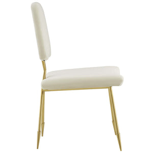 ModwayModway Ponder Performance Velvet Dining Side Chair EEI-2811 EEI-2811-IVO- BetterPatio.com