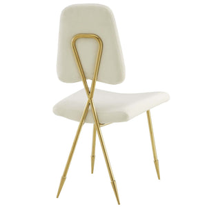 ModwayModway Ponder Performance Velvet Dining Side Chair EEI-2811 EEI-2811-IVO- BetterPatio.com