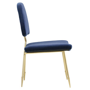 ModwayModway Ponder Performance Velvet Dining Side Chair EEI-2811 EEI-2811-NAV- BetterPatio.com