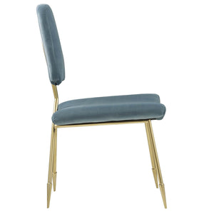 ModwayModway Ponder Performance Velvet Dining Side Chair EEI-2811 EEI-2811-SEA- BetterPatio.com