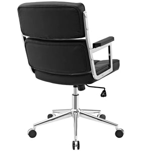 ModwayModway Portray Highback Upholstered Vinyl Office Chair EEI-2685 EEI-2685-BLK- BetterPatio.com