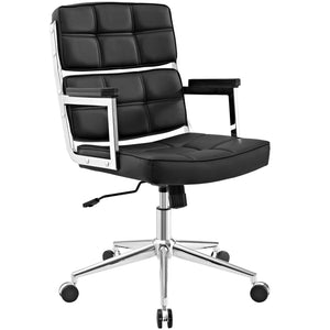 ModwayModway Portray Highback Upholstered Vinyl Office Chair EEI-2685 EEI-2685-BLK- BetterPatio.com