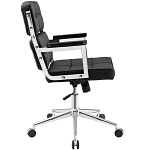 ModwayModway Portray Highback Upholstered Vinyl Office Chair EEI-2685 EEI-2685-BLK- BetterPatio.com