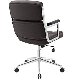 ModwayModway Portray Highback Upholstered Vinyl Office Chair EEI-2685 EEI-2685-BRN- BetterPatio.com