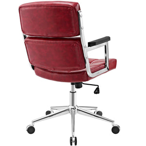 ModwayModway Portray Highback Upholstered Vinyl Office Chair EEI-2685 EEI-2685-RED- BetterPatio.com