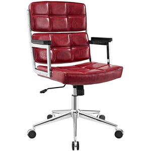 ModwayModway Portray Highback Upholstered Vinyl Office Chair EEI-2685 EEI-2685-RED- BetterPatio.com