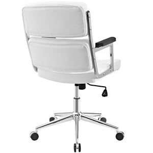 ModwayModway Portray Highback Upholstered Vinyl Office Chair EEI-2685 EEI-2685-WHI- BetterPatio.com