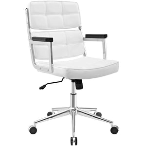 ModwayModway Portray Highback Upholstered Vinyl Office Chair EEI-2685 EEI-2685-WHI- BetterPatio.com