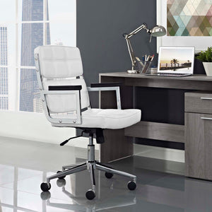 ModwayModway Portray Highback Upholstered Vinyl Office Chair EEI-2685 EEI-2685-WHI- BetterPatio.com