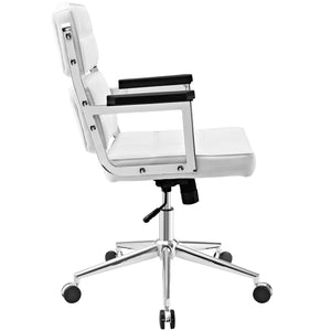 ModwayModway Portray Highback Upholstered Vinyl Office Chair EEI-2685 EEI-2685-WHI- BetterPatio.com