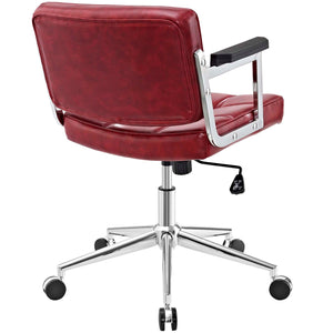 ModwayModway Portray Mid Back Upholstered Vinyl Office Chair EEI-2686 EEI-2686-RED- BetterPatio.com