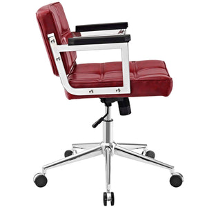 ModwayModway Portray Mid Back Upholstered Vinyl Office Chair EEI-2686 EEI-2686-RED- BetterPatio.com