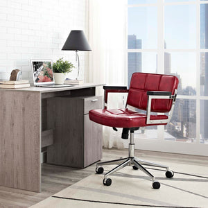 ModwayModway Portray Mid Back Upholstered Vinyl Office Chair EEI-2686 EEI-2686-RED- BetterPatio.com