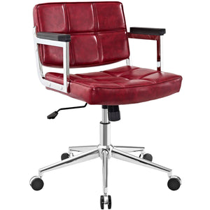 ModwayModway Portray Mid Back Upholstered Vinyl Office Chair EEI-2686 EEI-2686-RED- BetterPatio.com