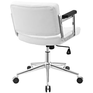 ModwayModway Portray Mid Back Upholstered Vinyl Office Chair EEI-2686 EEI-2686-WHI- BetterPatio.com