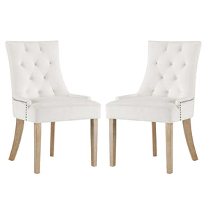 ModwayModway Pose Dining Chair Performance Velvet Set of 2 EEI-3504 EEI-3504-IVO- BetterPatio.com