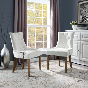 ModwayModway Pose Dining Chair Performance Velvet Set of 2 EEI-3504 EEI-3504-IVO- BetterPatio.com