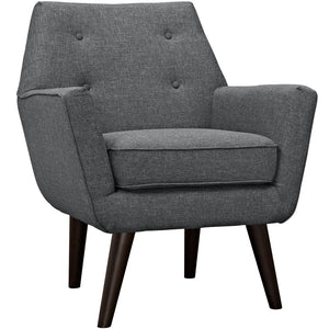 ModwayModway Posit Upholstered Fabric Armchair EEI-2136 EEI-2136-GRY- BetterPatio.com