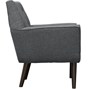 ModwayModway Posit Upholstered Fabric Armchair EEI-2136 EEI-2136-GRY- BetterPatio.com