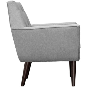 ModwayModway Posit Upholstered Fabric Armchair EEI-2136 EEI-2136-LGR- BetterPatio.com