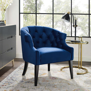 ModwayModway Precept Accent Performance Velvet Armchair EEI-3452 EEI-3452-NAV- BetterPatio.com