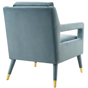 ModwayModway Premise Armchair Performance Velvet Set of 2 EEI-4428 EEI-4428-LBU- BetterPatio.com