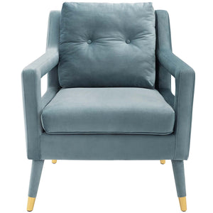 ModwayModway Premise Armchair Performance Velvet Set of 2 EEI-4428 EEI-4428-LBU- BetterPatio.com