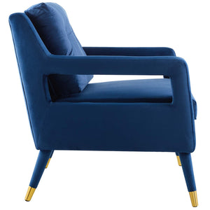 ModwayModway Premise Armchair Performance Velvet Set of 2 EEI-4428 EEI-4428-NAV- BetterPatio.com