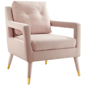 ModwayModway Premise Armchair Performance Velvet Set of 2 EEI-4428 EEI-4428-PNK- BetterPatio.com