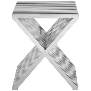 ModwayModway Press Stainless Steel Side Table EEI-2096 EEI-2096-SLV- BetterPatio.com