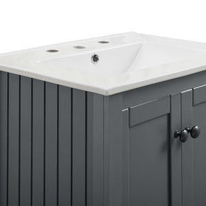 ModwayModway Prestige 24" Bathroom Vanity EEI-4246 EEI-4246-GRY-WHI- BetterPatio.com