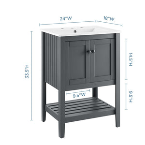 ModwayModway Prestige 24" Bathroom Vanity EEI-4246 EEI-4246-GRY-WHI- BetterPatio.com