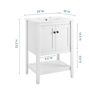 ModwayModway Prestige 24" Bathroom Vanity EEI-4246 EEI-4246-WHI-WHI- BetterPatio.com