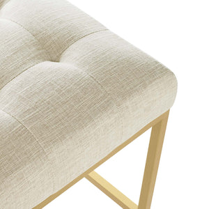 ModwayModway Privy Gold Stainless Steel Upholstered Fabric Bar Stool EEI-3855 EEI-3855-GLD-BEI- BetterPatio.com