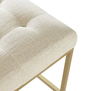 ModwayModway Privy Gold Stainless Steel Upholstered Fabric Counter Stool EEI-3852 EEI-3852-GLD-BEI- BetterPatio.com