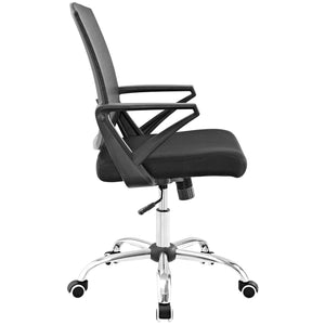 ModwayModway Proceed Mid Back Upholstered Fabric Office Chair EEI-2684 EEI-2684-BLK- BetterPatio.com