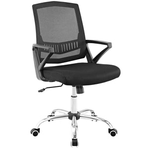 ModwayModway Proceed Mid Back Upholstered Fabric Office Chair EEI-2684 EEI-2684-BLK- BetterPatio.com