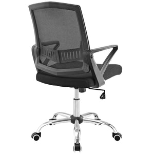 ModwayModway Proceed Mid Back Upholstered Fabric Office Chair EEI-2684 EEI-2684-BLK- BetterPatio.com