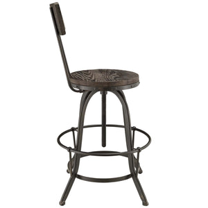 ModwayModway Procure Bar Stool Set of 2 EEI-1605 EEI-1605-BLK-SET- BetterPatio.com