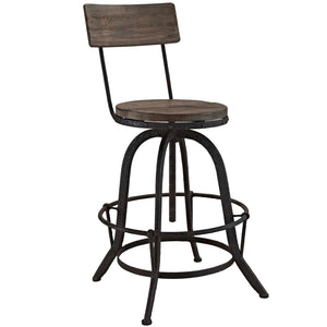 ModwayModway Procure Bar Stool Set of 2 EEI-1605 EEI-1605-BRN-SET- BetterPatio.com